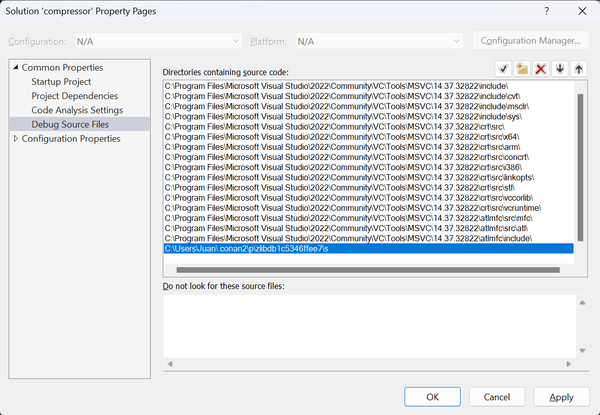 Setting source path