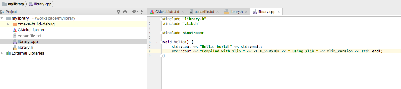 clion add library